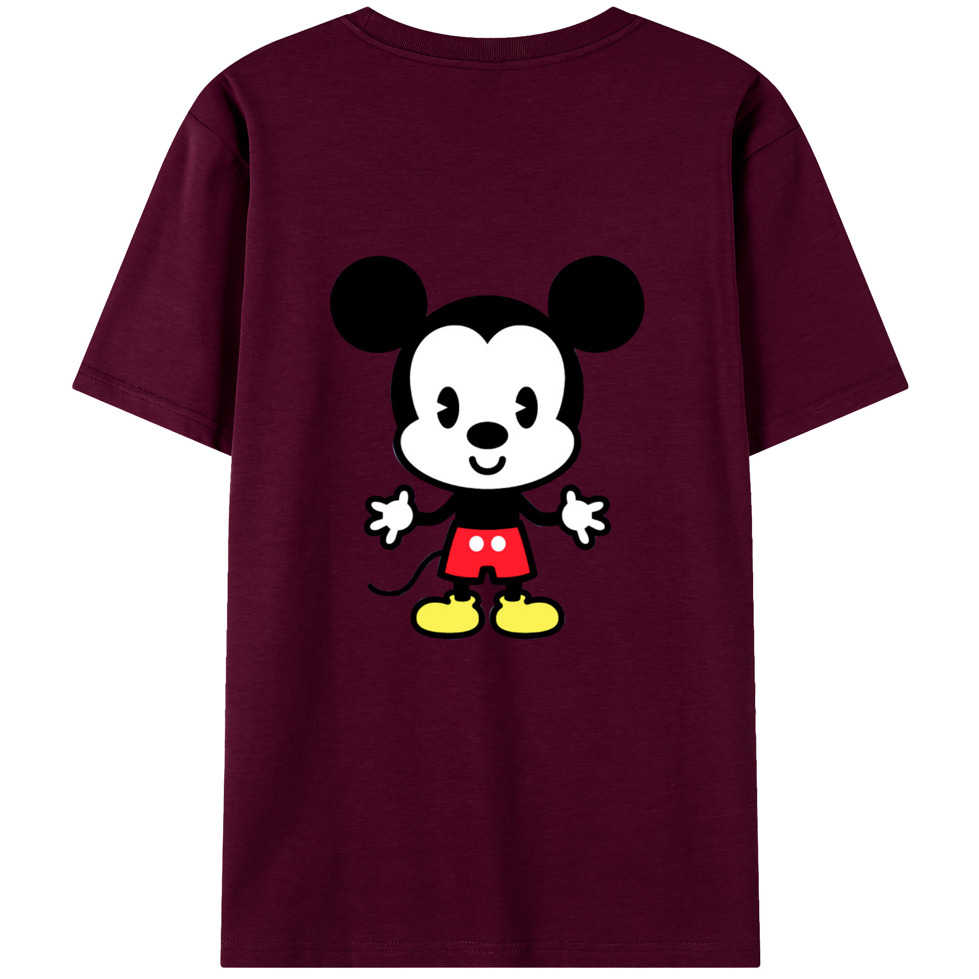 （画像用） ミッキーマウス Mickey Mouse レディース半袖Tシャツ(バックプリント)